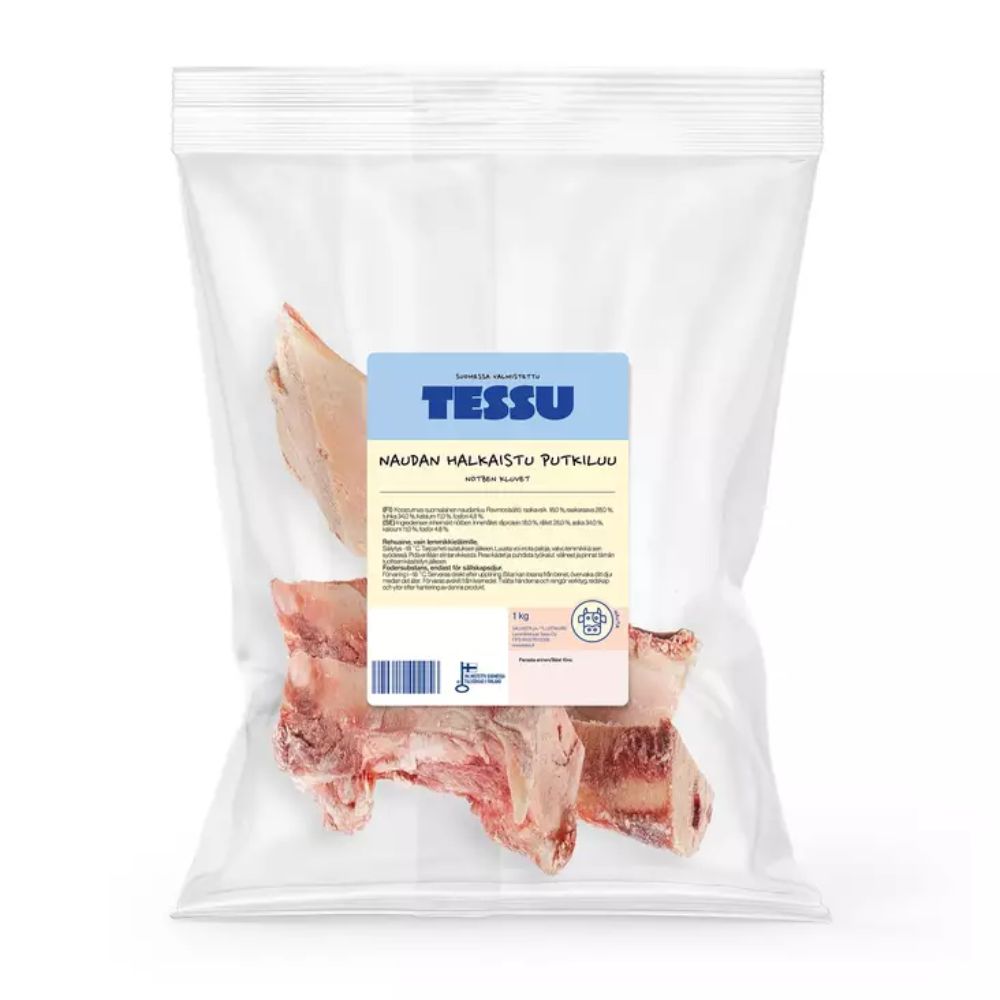 Tessu Naudan halkaistu putkiluu 1kg