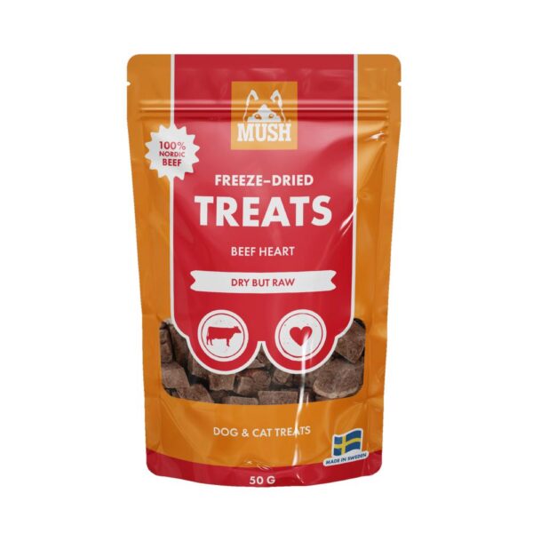 MUSH Freeze-dried Treats Naudansydän 50g