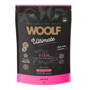 Woolf Ultimate, Kala lohen kera 1 kg  -Puolikostea täysravinto aikuisille koirille