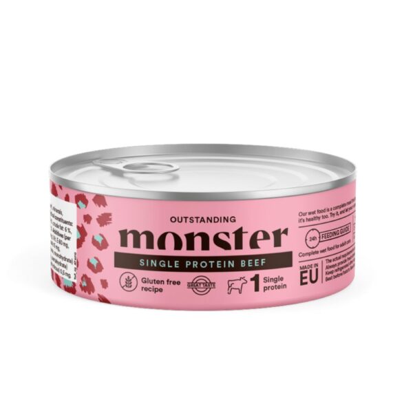 Monster Cat Adult Single Protein Beef, 100g – Märkäruoka aikuisille kissoille