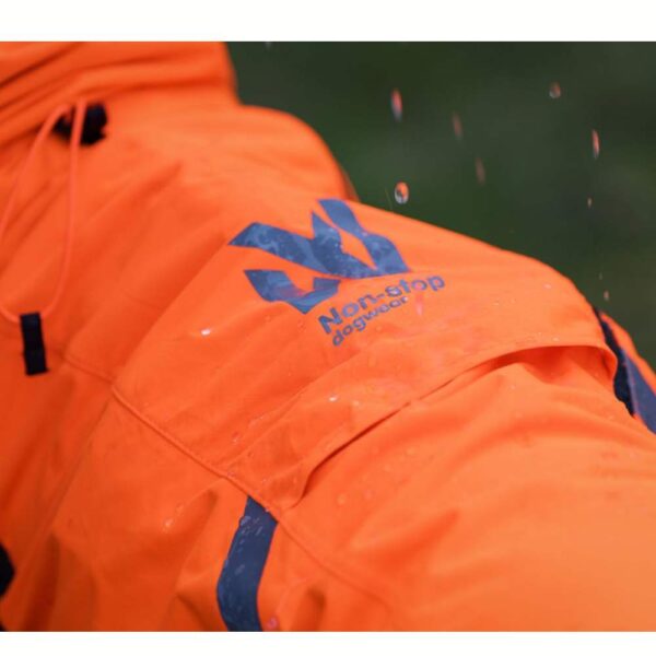 Non-stop Dogwear Fjord overall Raincoat, black/orange - Image 4