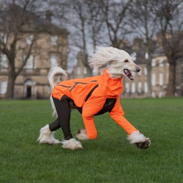 Non-stop Dogwear Fjord overall Raincoat, black/orange - Image 7