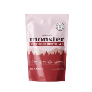 Monster Dog Bone Broth Beef, naudan luuliemi koirille ja kissoille