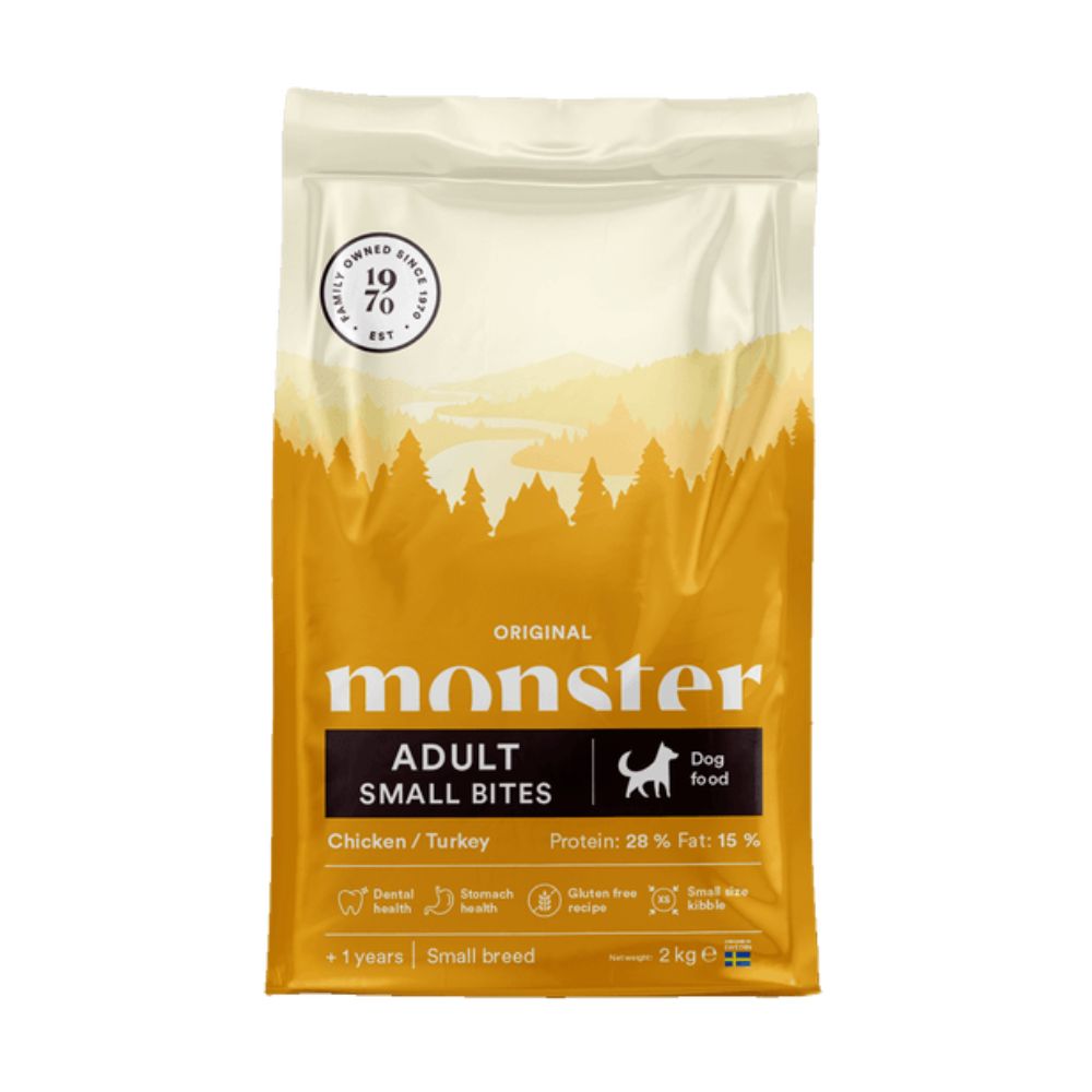 Monster Original Adult Small Bites, kana-kalkkuna