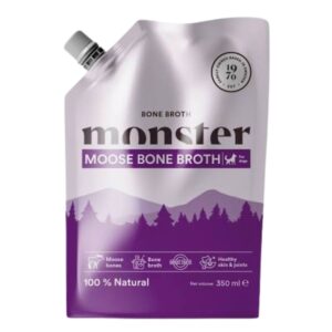Monster Dog Bone Broth Moose, hirvenluuliemi koirille ja kissoille