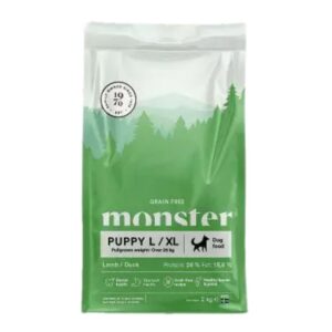Monster Dog Grain Free Puppy lammas/ankka 2kg, suurten rotujen koiranpennuille