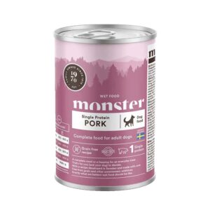 Monster Dog Single protein Pork - säilykeruoka possusta 400g