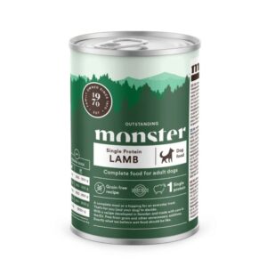 Monster Dog single protein lamb, säilykeruoka 400g