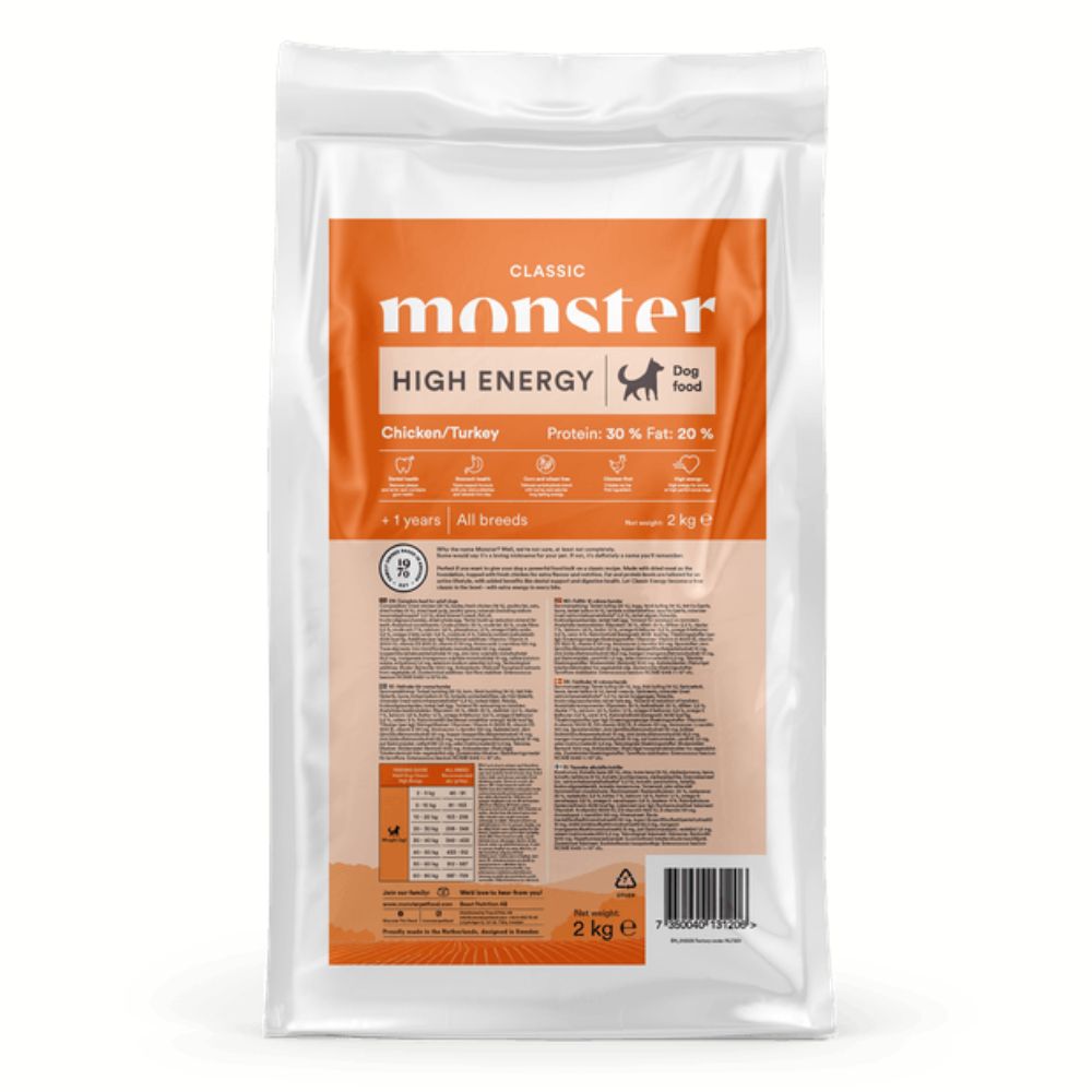 Monster Dog Classic High Energy -energiapitoinen koiranruoka