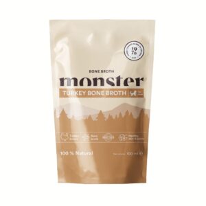 Monster Dog Bone Broth Turkey, kalkkunanluuliemi koirille ja kissoille