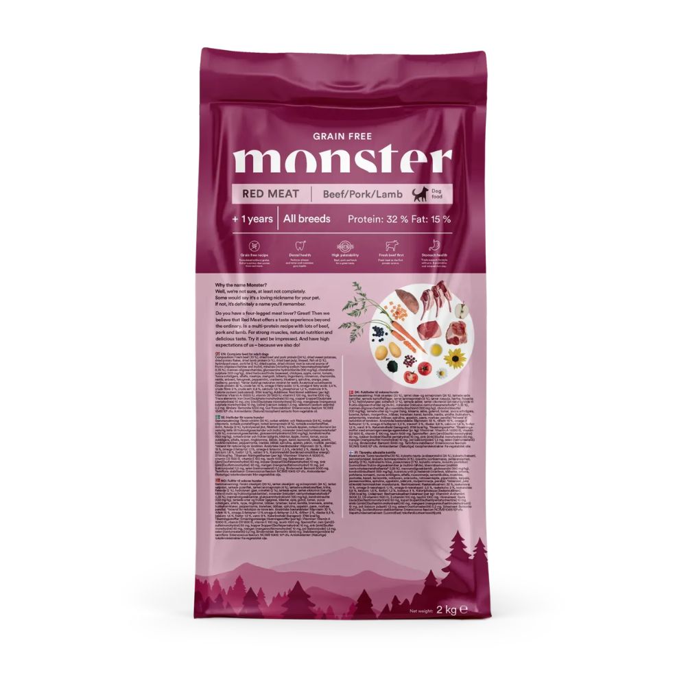 Monster Dog Grain Free Adult Red Meat - Image 2