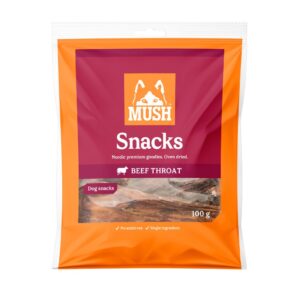 Mush Snacks throat, Naudan ruokatorvi 100g
